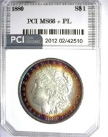 1880 Morgan PCI MS-66+ PL Vibrant Color