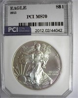 2015 Silver Eagle PCI MS-70
