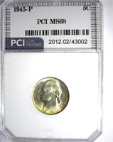 1945-P Nickel PCI MS-68 LISTS FOR $4000