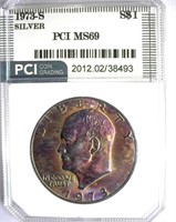 1973-S Silver Ike PCI MS-69 INCREDIBLE COLOR