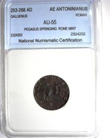 253-268 AD Gallienus NNC AU-55 AE Antoninianus