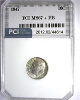 1947 Dime PCI MS-67+ FB LISTS FOR $825