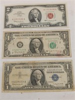 BARR NOTE, SILVER CERTIFICATE, 2$ RED SEAL NOTE