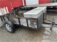 1992 Asembled 5x8 single axel trailer has title