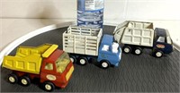 Tonka metal trucks, garbage, livestock,dump