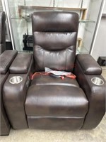 Abbyson living brown theater chair. Electric MSRP