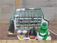 Lighted Green house village building