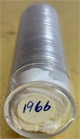 1966 roll of Canadian nickels