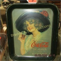 VINTAGE 13" X11" COCAL COLA ADVERTISING TRAY 1972.