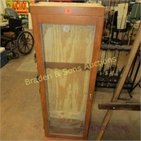 CONTEMPORARY 54" X19" GUN DISPLAY CABINET WITH KEY
