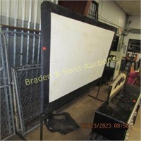 USED 96" X 48" OUTDOOR PROJECTOR SCREEN