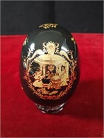 Black Porcelain Egg with stand