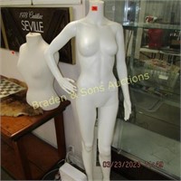 USED FULL SIZE MANNEQUIN AND HALF MANNEQUIN