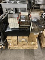 Pallet Lot of Utensil Dispensers and Plasticware