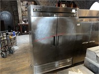 True 2 Door Stainless Steel Refrigerator