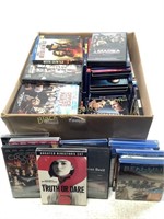 Box Full Of Blu-Ray DVDs & DVDs