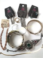 Sterling Silver Bracelet, Costume Earrings, & More