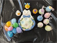 Easter Lot Glass Egg Ornaments and More