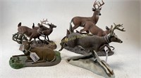 (4) Deer Sculptures By Bob Travers