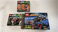 (2) Star Wars Lego Sets & DC Comics Lego Set