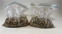 (2) Bags Of 9mm Brass