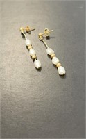 14 KT Freshwater Pearl Drop Earrings