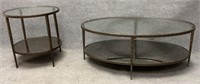 Iron and Glass Coffee and End Table Set