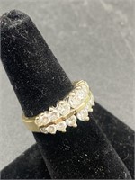 14K Gold Ring With 18 Diamonds