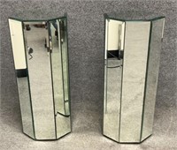 Pair of Mirrored Pedestals B