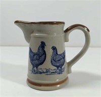 Vintage Moira Pottery Rooster and Hen  Pitcher
