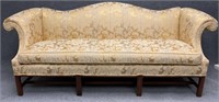 Rolled-Arm Camelback Chippendale Sofa