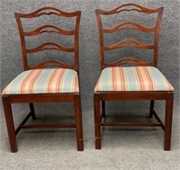 Pair of Vintage Mahogany Ribbon-Back Chairs