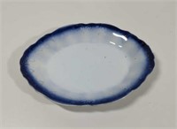 Blue Trimmed China Serving Platter