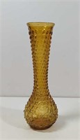 Vintage Amber Glass Tall Vase