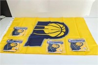Pacers Flag And New in Package Face Covers