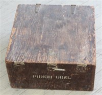 Punch Bowl Wooden Box