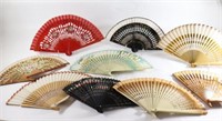 Vintage Asian Folding Painted Hand Fans