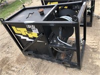 Skid mounted fuel tank with hose reel