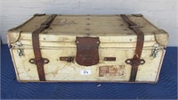 Pig Skin Leather Travel Trunk