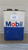 Mobil Five Litre Oil Can