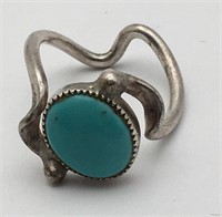 Silver Ring With Turquoise Stone