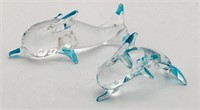 Glass Whimsical Dolphins
