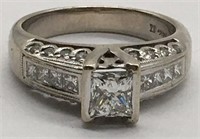 1 Ct Princess Cut Diamond & 14k Gold Ring
