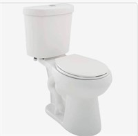 2-piece  Dual Flush Round Toilet in White