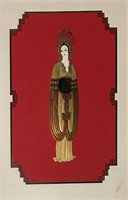 Erte Gilt Embellished Lithograph