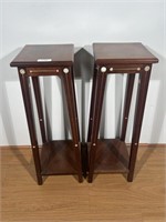Pair Of Mahog Plant Stands