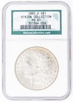 Coin 1885-O Morgan Silver Dollar NGC MS63 Binion