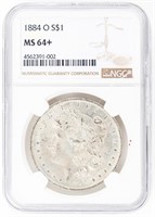 Coin 1884-O Morgan Silver Dollar NGC MS64+