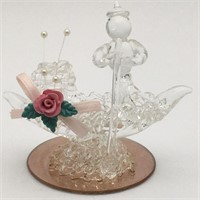 Glass Whimsical Flower Basket