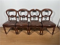 Four Vict Mahogany Chairs